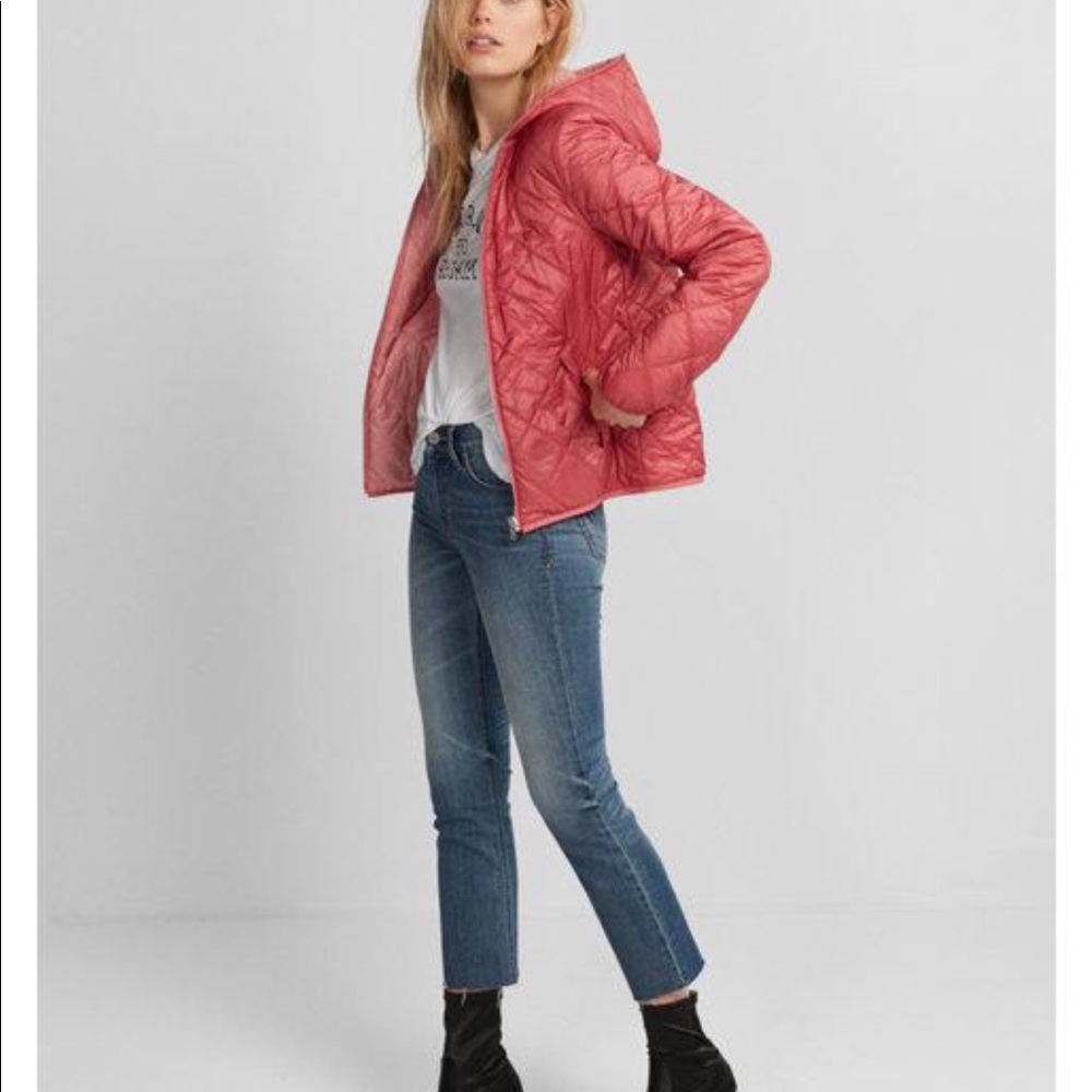 Express Reversible Puffer Jacket XS Pink